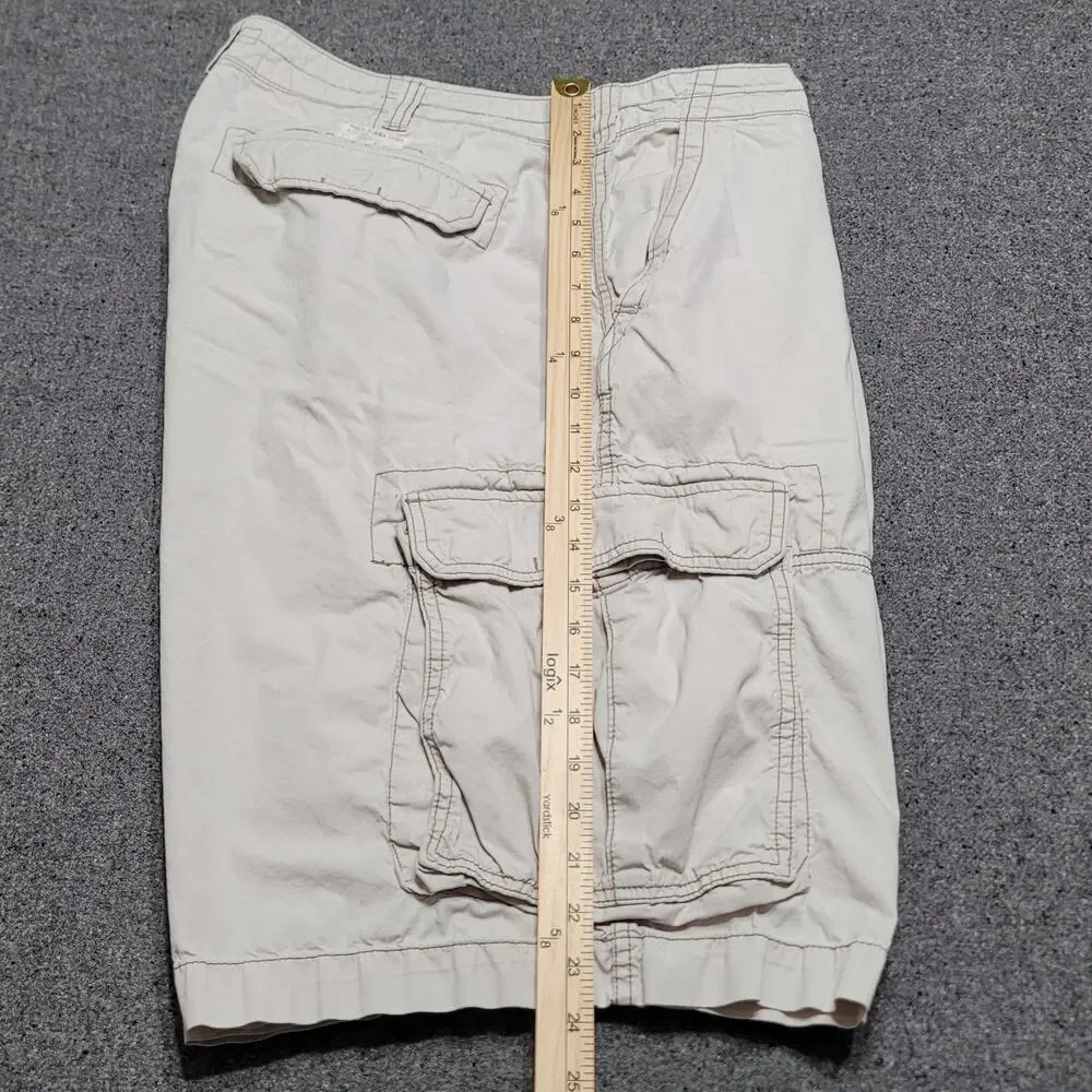 Vintage Y2K Polo Jeans Co Shorts Mens 40 Tan Ralph Lauren Cargo Baggy Streetwear